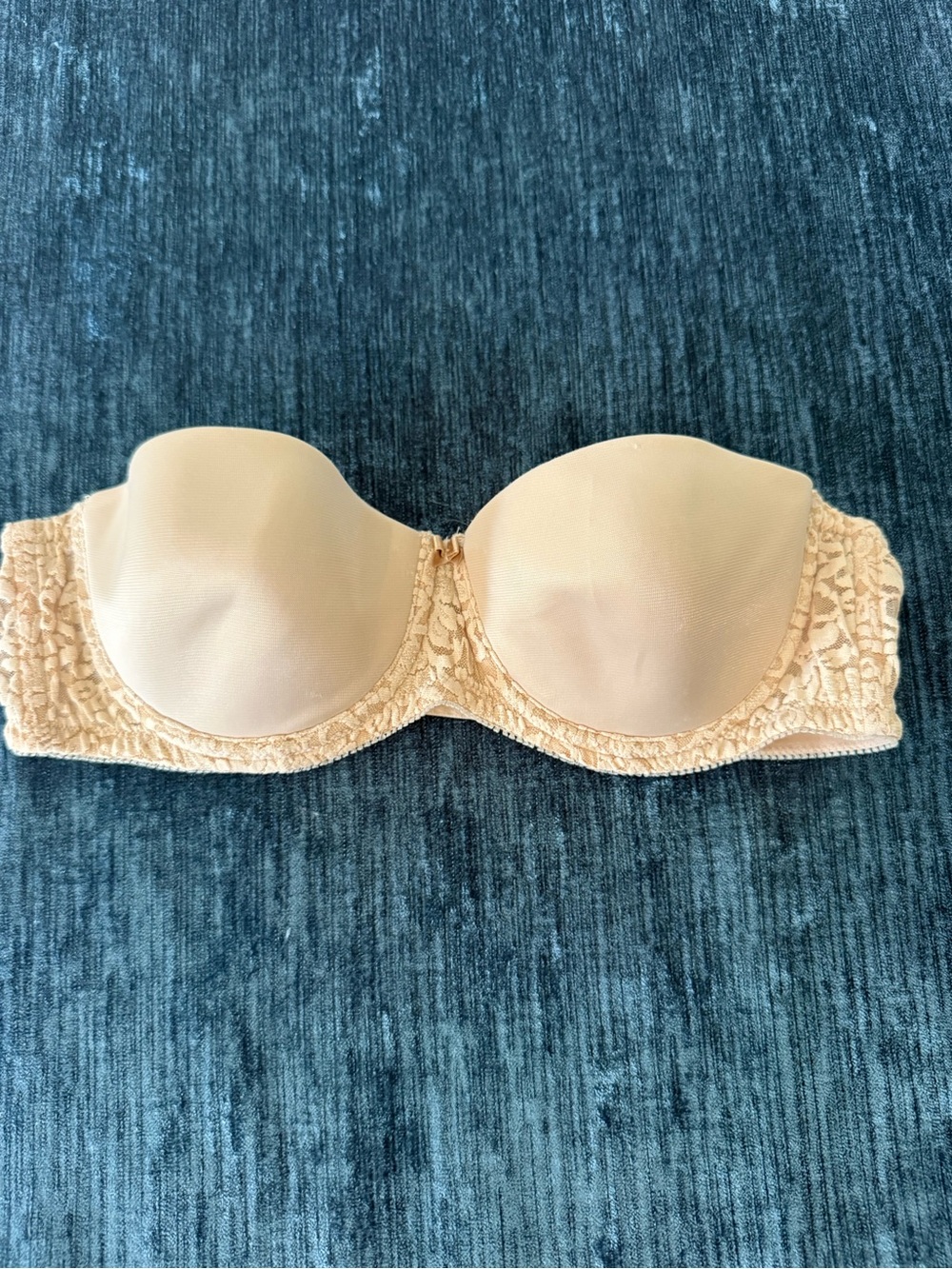 Victoria's Secret Strapless Lace-Trim Bra - Nude